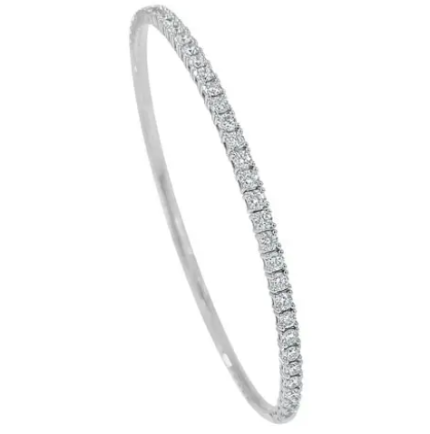 Lab-grown diamond bangle