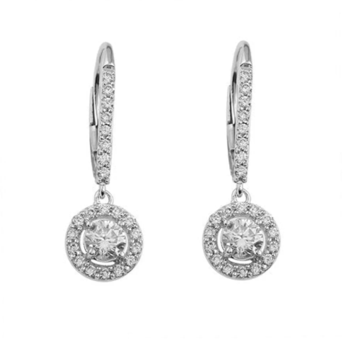 Lab-grown diamond drop earrings