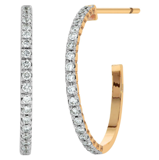 Lab-grown diamond hoop earrings