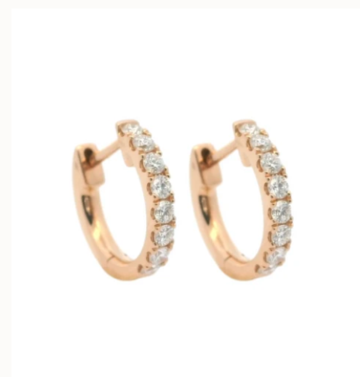Lab-grown diamond huggie earrings