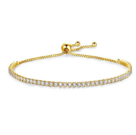 Lab-grown diamond slider bracelet