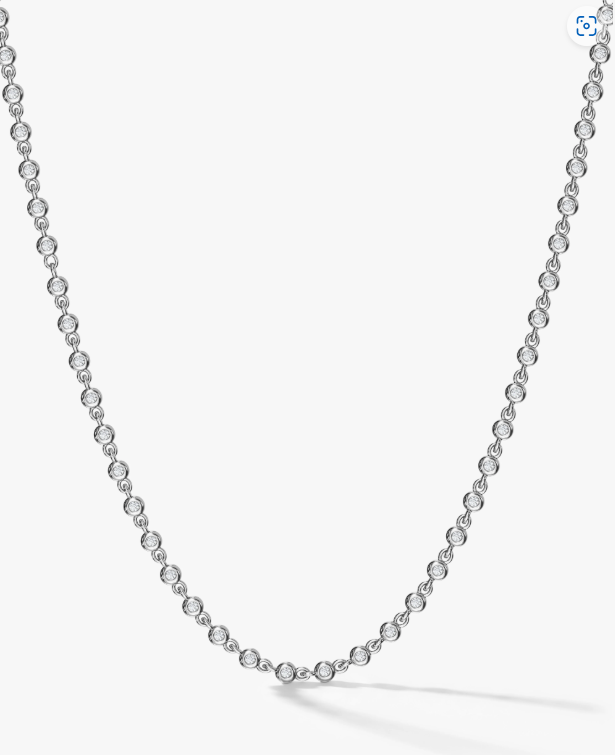 Lab-grown diamond tennis necklace