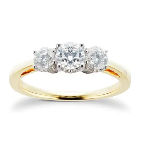Lab-grown diamond three stone ring